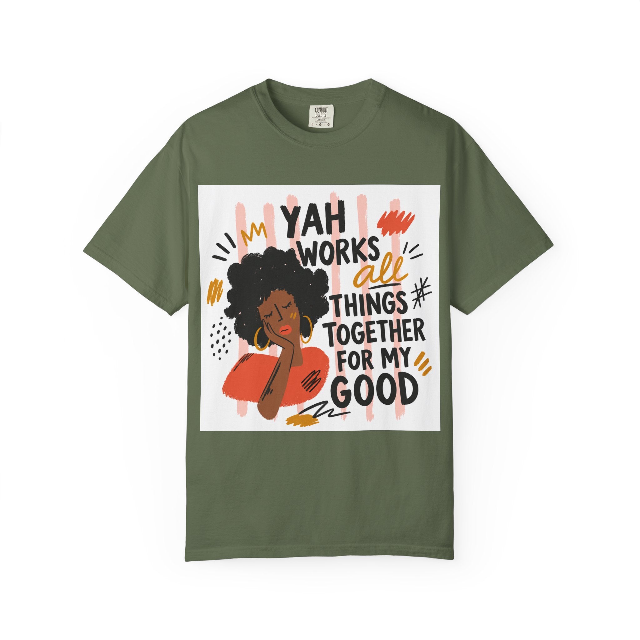 Inspirational Tee — “Yah Works All Things Together for My Good” Graphic T-Shirt