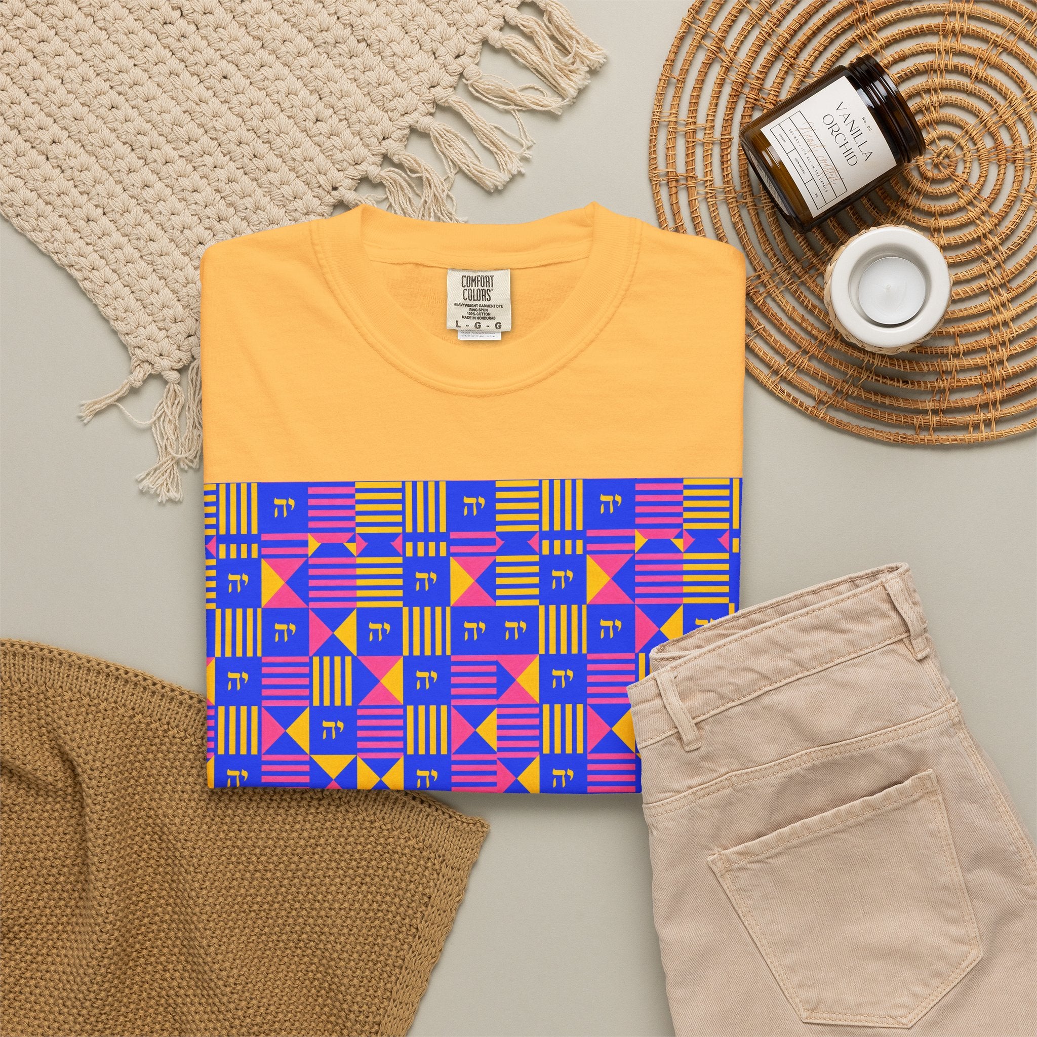 Digrammaton Kente-Inspired Pattern T-Shirt