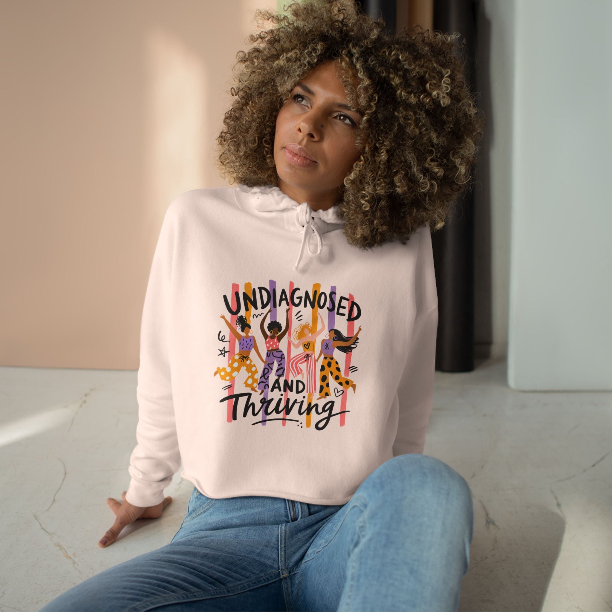 Undiagnosed and Thriving Crop Hoodie